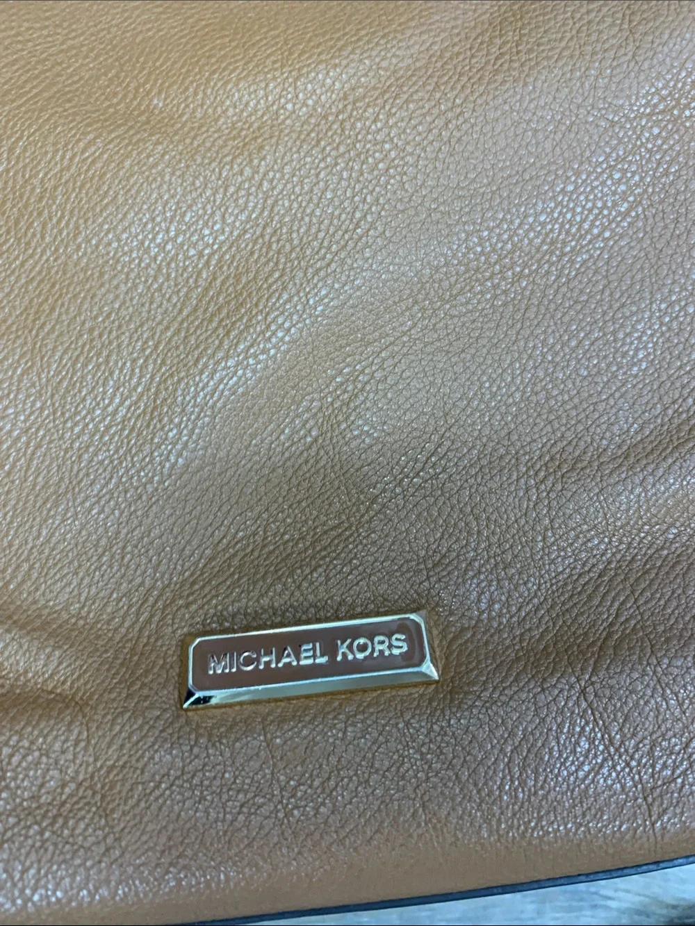 Michael Kors Cognac Leather Shoulder Bag with Braided Handle